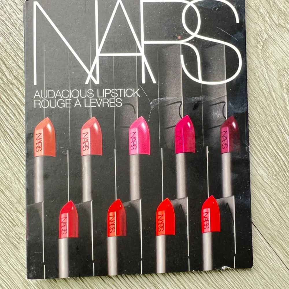 NARS Audacious Lipstick 8 shades Sample Card Rare Discontinued luxury